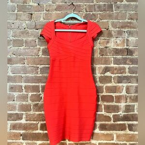 Red bodycon dress